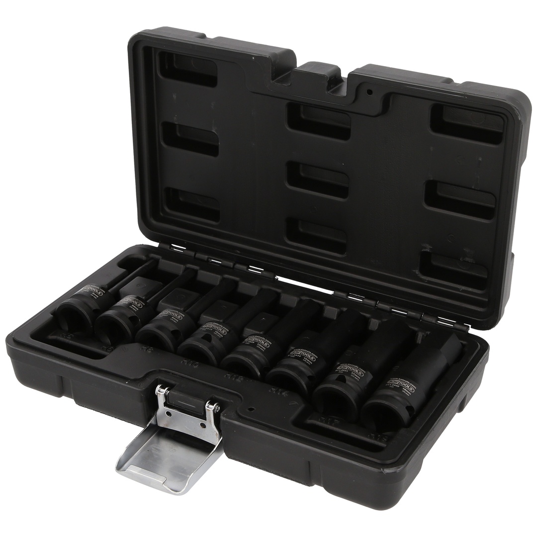 KS Tools 1/2 Kraft-Bit-Stecknuss-Satz, lang, 8-tlg