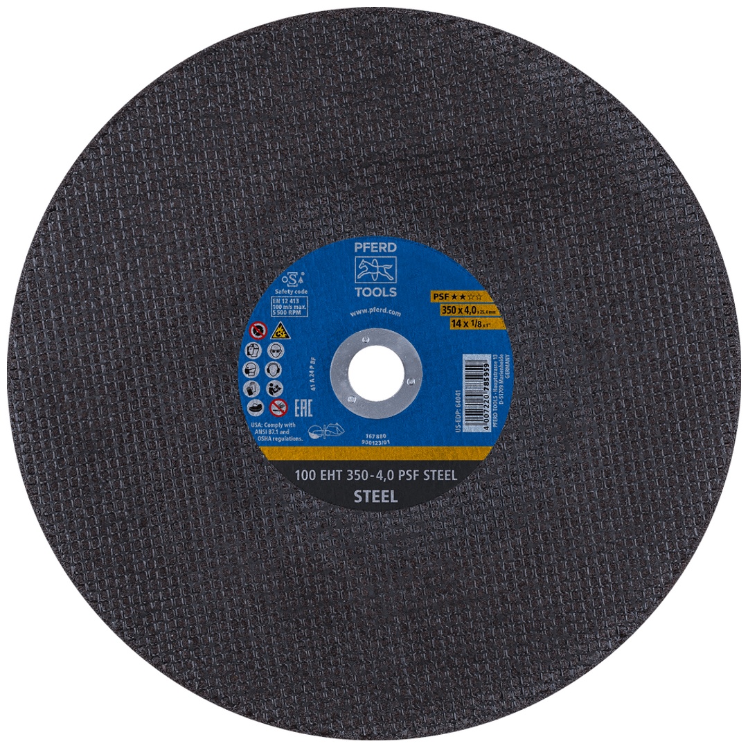 PFERD TOOLS Trennscheibe Trennschleifer EHT 350x4,0x25,4 mm PSF STEEL für Stahl (100 m/s)