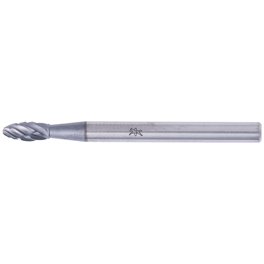 PFERD TOOLS Hartmetall Hochleistungsfrässtift ALLROUND Flamme B Ø 03x07mm Schaft-Ø 3mm HICOAT beschichtet für Stahl