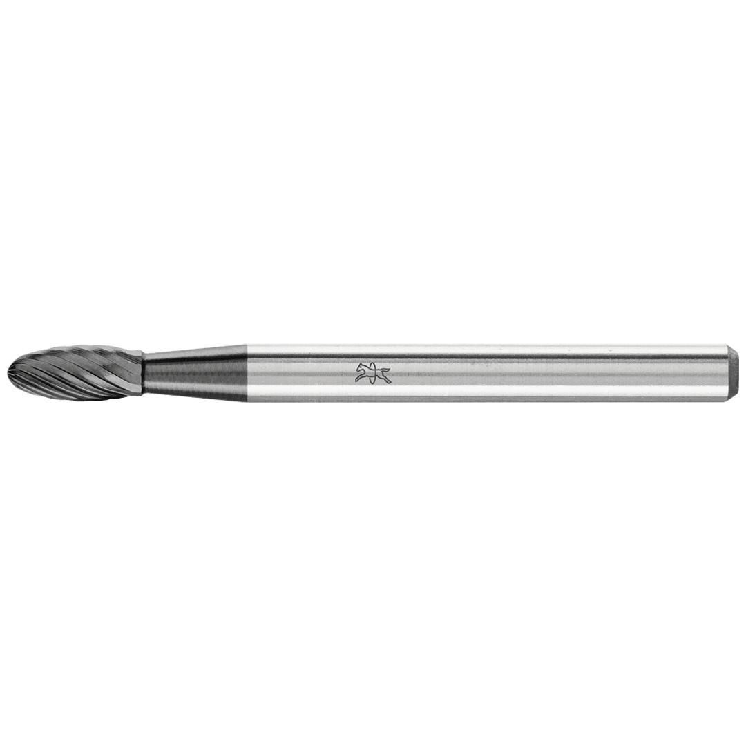 PFERD TOOLS Hartmetall Hochleistungsfrässtift Flamme B Ø 03x07mm Schaft-Ø 3mm Z3P HICOAT beschichtet universal fein