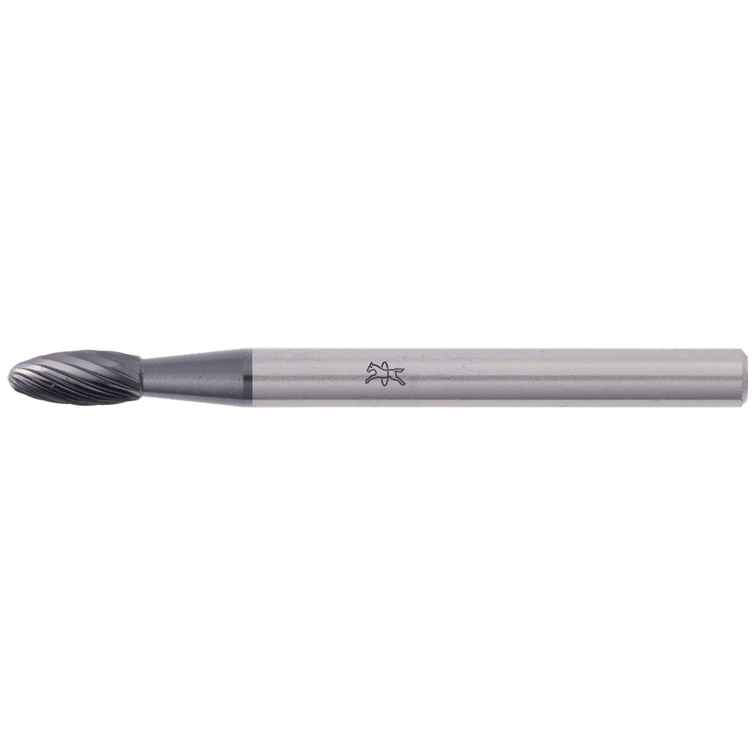 PFERD TOOLS Hartmetall Hochleistungsfrässtift Flamme B Ø 03x07mm Schaft-Ø 3mm Z5 HICOAT beschichtet universal fein