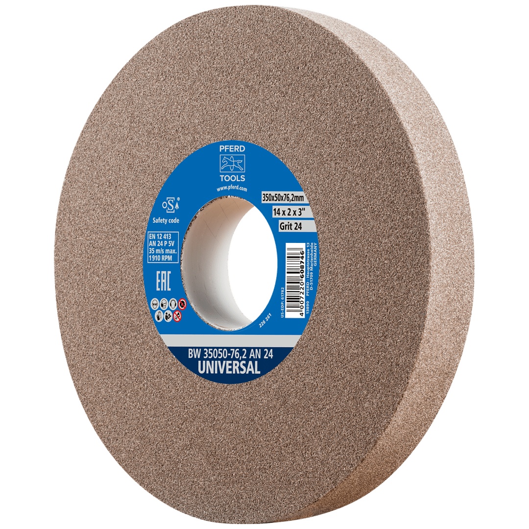 PFERD TOOLS Schleifbockscheibe Ø 350x50 mm Bohrung-Ø 76,2 mm A60 für universelle Schleifaufgaben