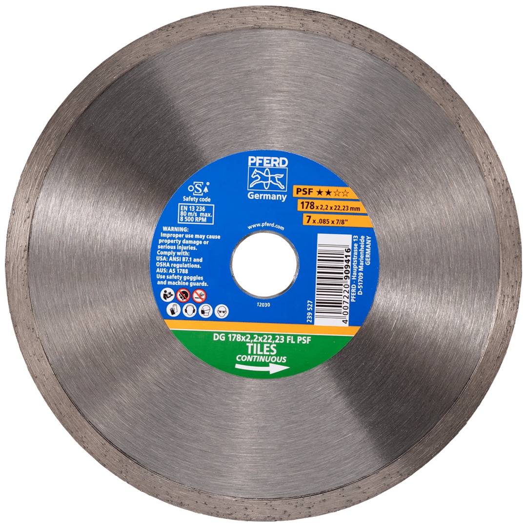 PFERD TOOLS Diamant-Trennscheibe DG FL 150x2,2x22,23 mm PSF z. Trennen v. Fliesen, hohe Schnittqualität