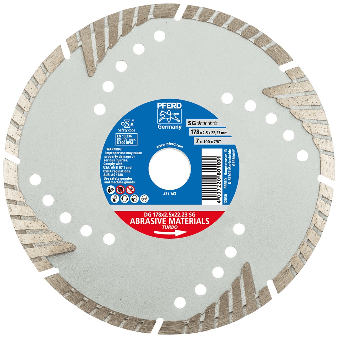 PFERD TOOLS Diamant-Trennscheibe DG 150x2,2x22,23 mm SG z. Trennen v. Stein/Beton,hohe Schnittqualität