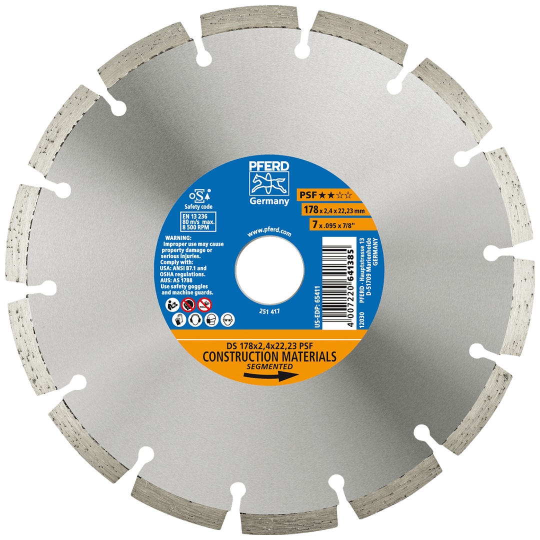PFERD TOOLS Diamant-Trennscheibe DS 150x2,2x22,23 mm PSF für schnelles Trennen von Stein und Beton