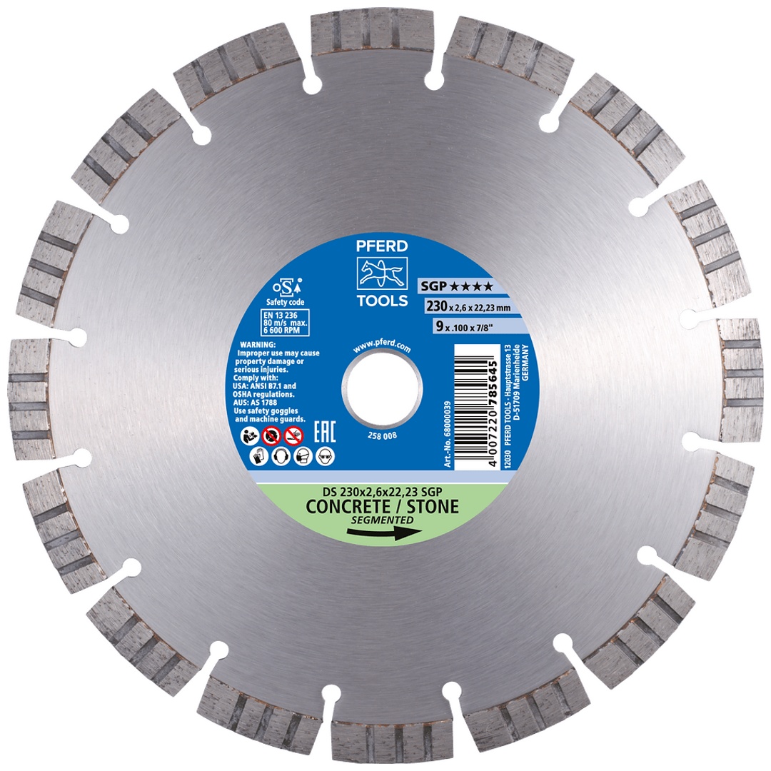 PFERD TOOLS Diamant-Trennscheibe DS 400x3,5x25,4 mm SGP für schnelles Trennen von Stein und Beton