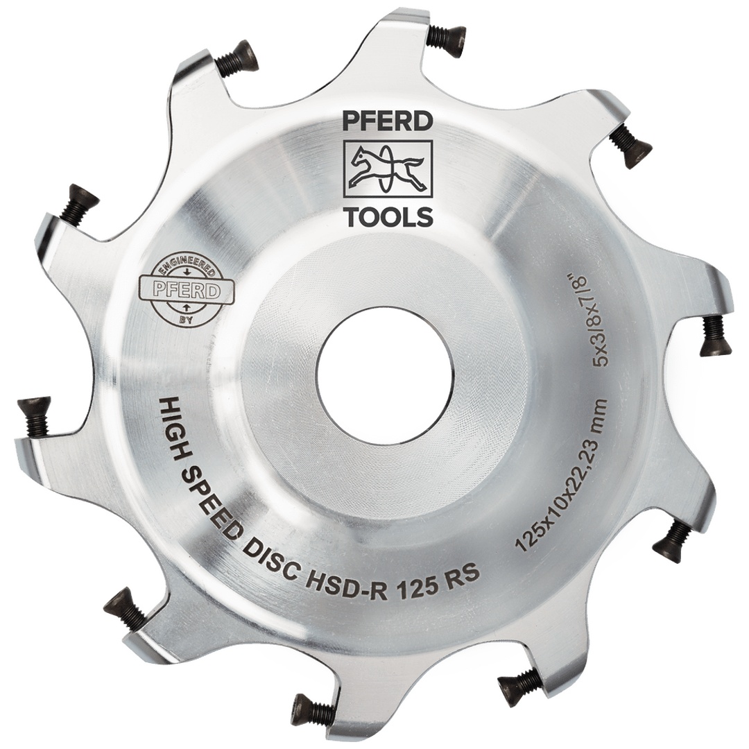 PFERD TOOLS Hochleistungsfrässcheibe ALUMASTER HSD-R Ø 125mm RS für den Robotereinsatz Alu Bearbeitung HICOAT beschichtet