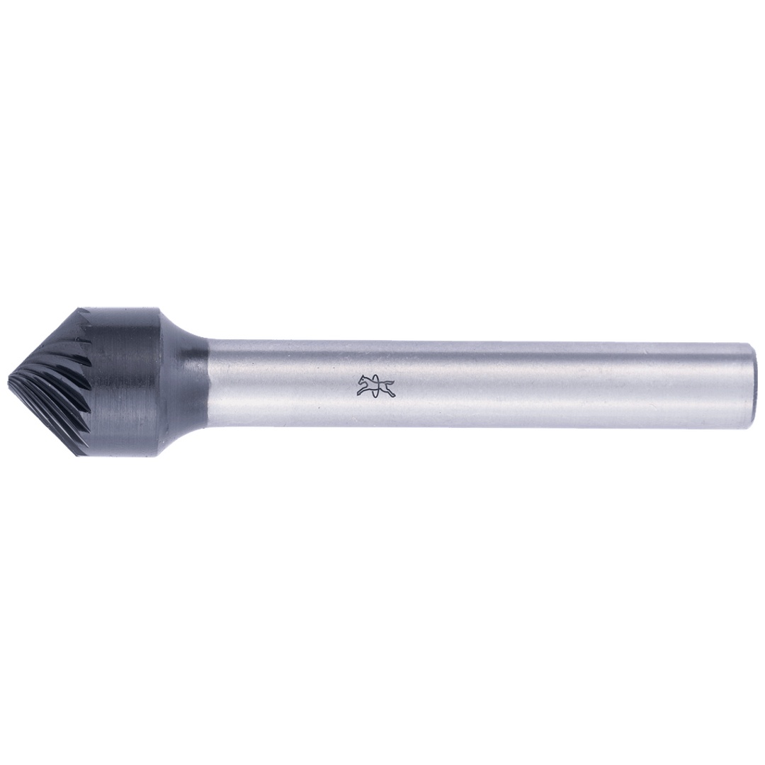 PFERD TOOLS Hartmetall Hochleistungsfrässtift Kegelsenkform KSK 10x05mm Schaft-Ø 6mm Z3 HICOAT beschichtet für Anfas-/Entgratarbeiten Robotereinsatz
