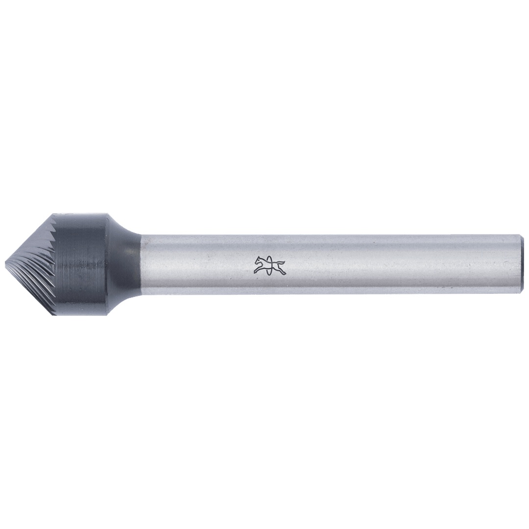 PFERD TOOLS Hartmetall Hochleistungsfrässtift Kegelsenkform KSK 10x05mm Schaft-Ø 6mm Z5 HICOAT beschichtet für Anfas-/Entgratarbeiten Robotereinsatz