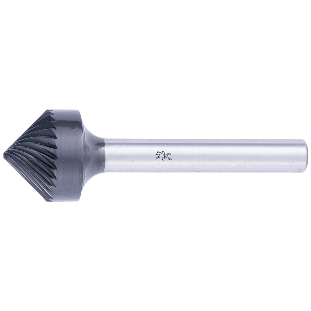 PFERD TOOLS Hartmetall Hochleistungsfrässtift Kegelsenkform KSK 16x08mm Schaft-Ø 6mm Z3 HICOAT beschichtet für Anfas-/Entgratarbeiten Robotereinsatz