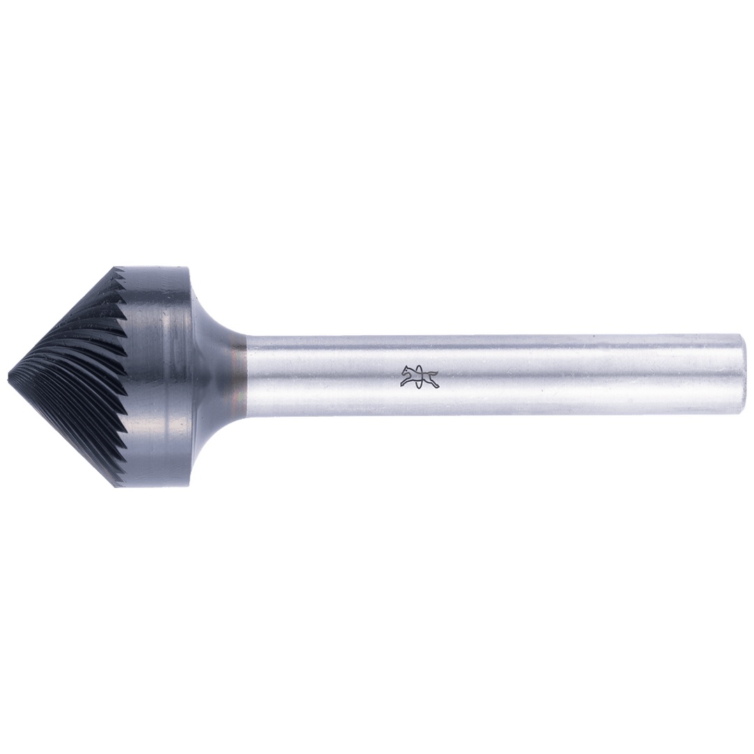 PFERD TOOLS Hartmetall Hochleistungsfrässtift Kegelsenkform KSK 16x08mm Schaft-Ø 6mm Z5 HICOAT beschichtet für Anfas-/Entgratarbeiten Robotereinsatz