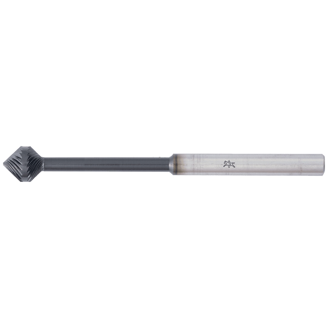 PFERD TOOLS Hartmetall Hochleistungsfrässtift KSK-WKN Ø 10x11mm Schaft-Ø 6x75mm Z3 HICOAT besch. Spezialform Anfas-/Entgratarbeiten Robotereinsatz
