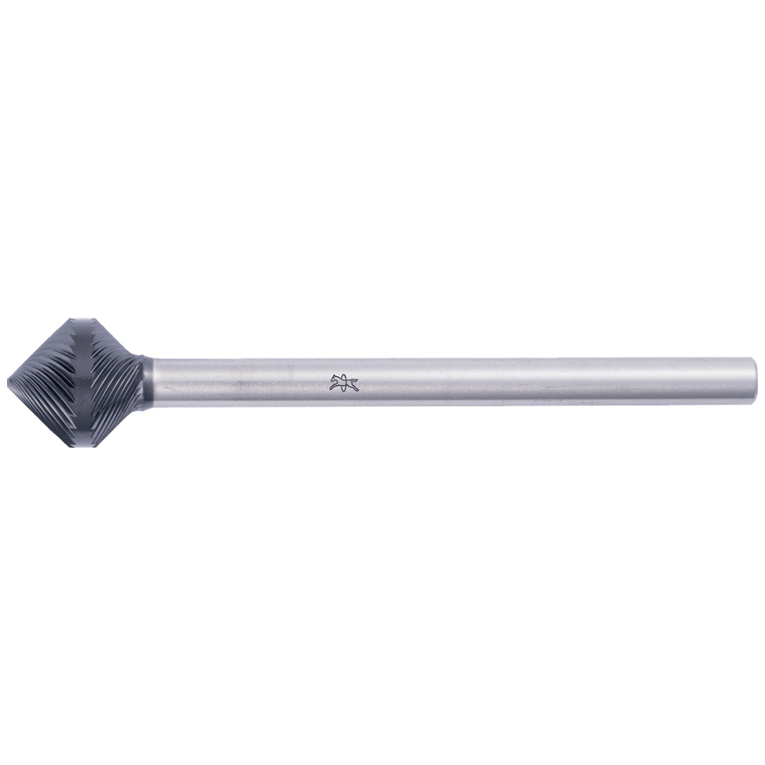 PFERD TOOLS Hartmetall Hochleistungsfrässtift KSK-WKN Ø 16x15mm Schaft-Ø 6x75mm Z3 HICOAT besch. Spezialform Anfas-/Entgratarbeiten Robotereinsatz
