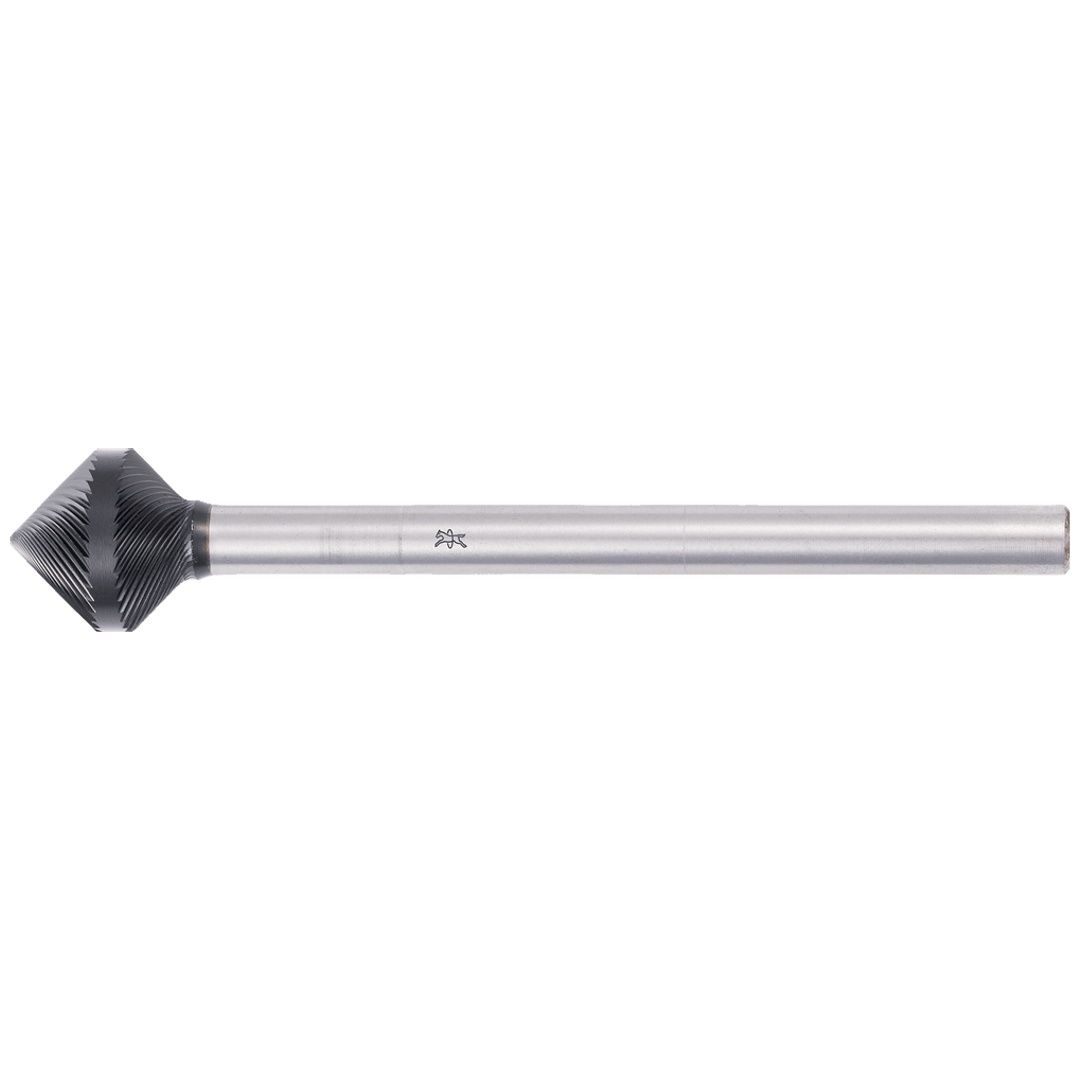 PFERD TOOLS Hartmetall Hochleistungsfrässtift KSK-WKN Ø 16x15mm Schaft-Ø 6x75mm Z5 HICOAT besch. Spezialform Anfas-/Entgratarbeiten Robotereinsatz