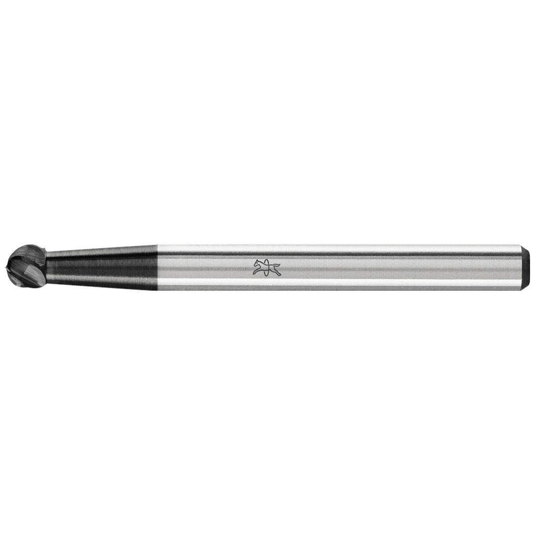 PFERD TOOLS Hartmetall Hochleistungsfrässtift ALU Kugel KUD Ø 03x02mm Schaft-Ø 3mm HICOAT beschichtet für Alu/NE Metalle