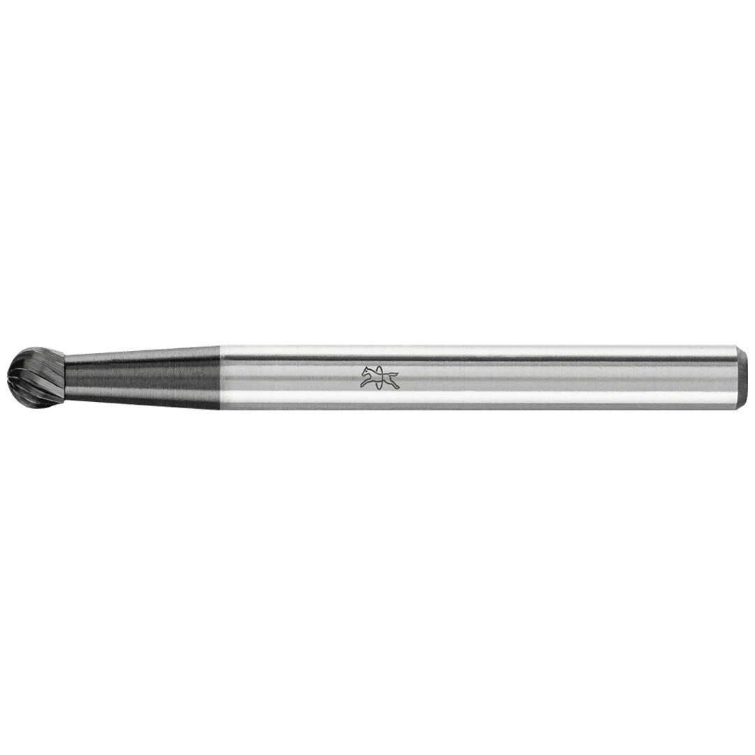 PFERD TOOLS Hartmetall Hochleistungsfrässtift Kugel KUD Ø 03x02mm Schaft-Ø 3mm Z3P HICOAT beschichtet für die Feinbearbeitung