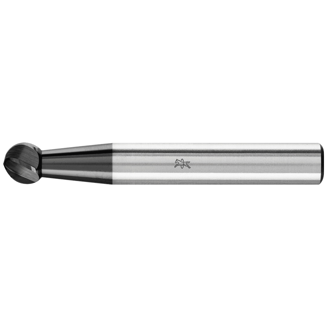 PFERD TOOLS Hartmetall Hochleistungsfrässtift ALU Kugel KUD Ø 06x05mm Schaft-Ø 6mm HICOAT beschichtet für Alu/NE Metalle
