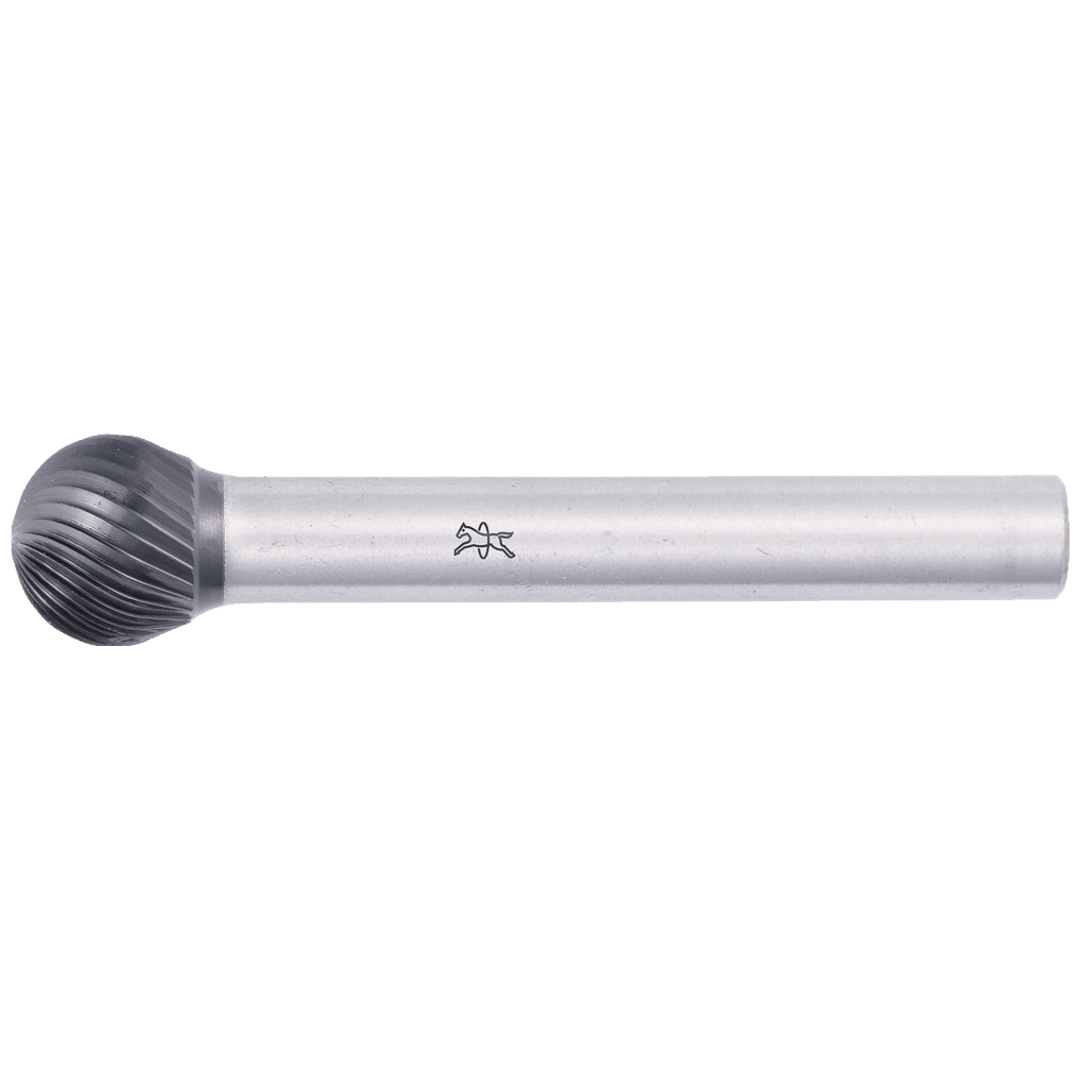 PFERD TOOLS Hartmetall Hochleistungsfrässtift Kugel KUD Ø 10x09mm Schaft-Ø 6mm Z5 HICOAT beschichtet universal fein