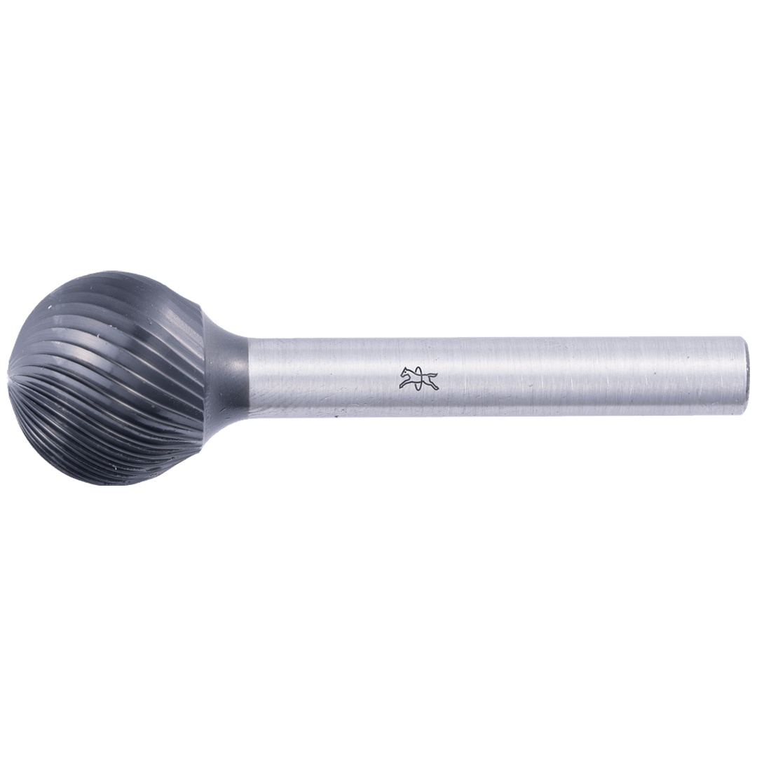 PFERD TOOLS Hartmetall Hochleistungsfrässtift Kugel KUD Ø 16x14mm Schaft-Ø 6mm Z5 HICOAT beschichtet universal fein