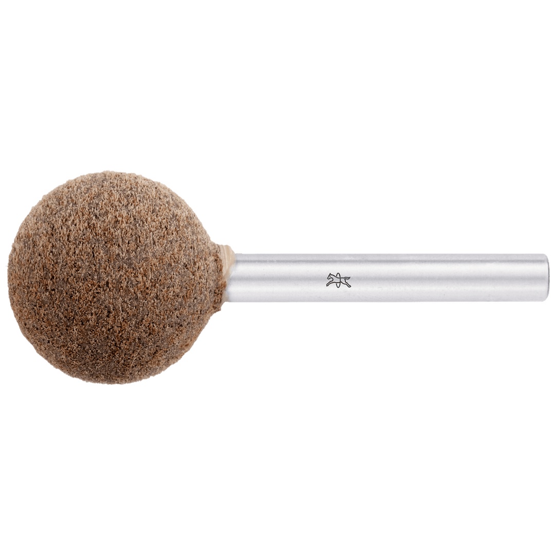 PFERD TOOLS POLINOX verpresster Vlies-Schleifstift Kugelform PNER Ø 15 mm Schaft-Ø 6mm Hart A Grob für Finish
