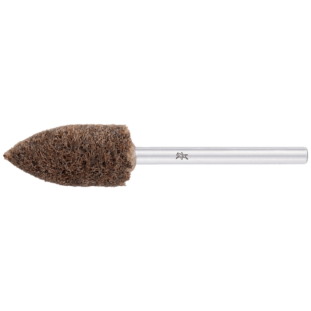 PFERD TOOLS POLINOX verpresster Vlies-Schleifstift Spitzkegelform PNER Ø 10x20 mm Schaft-Ø 3mm Hart A Grob für Finish