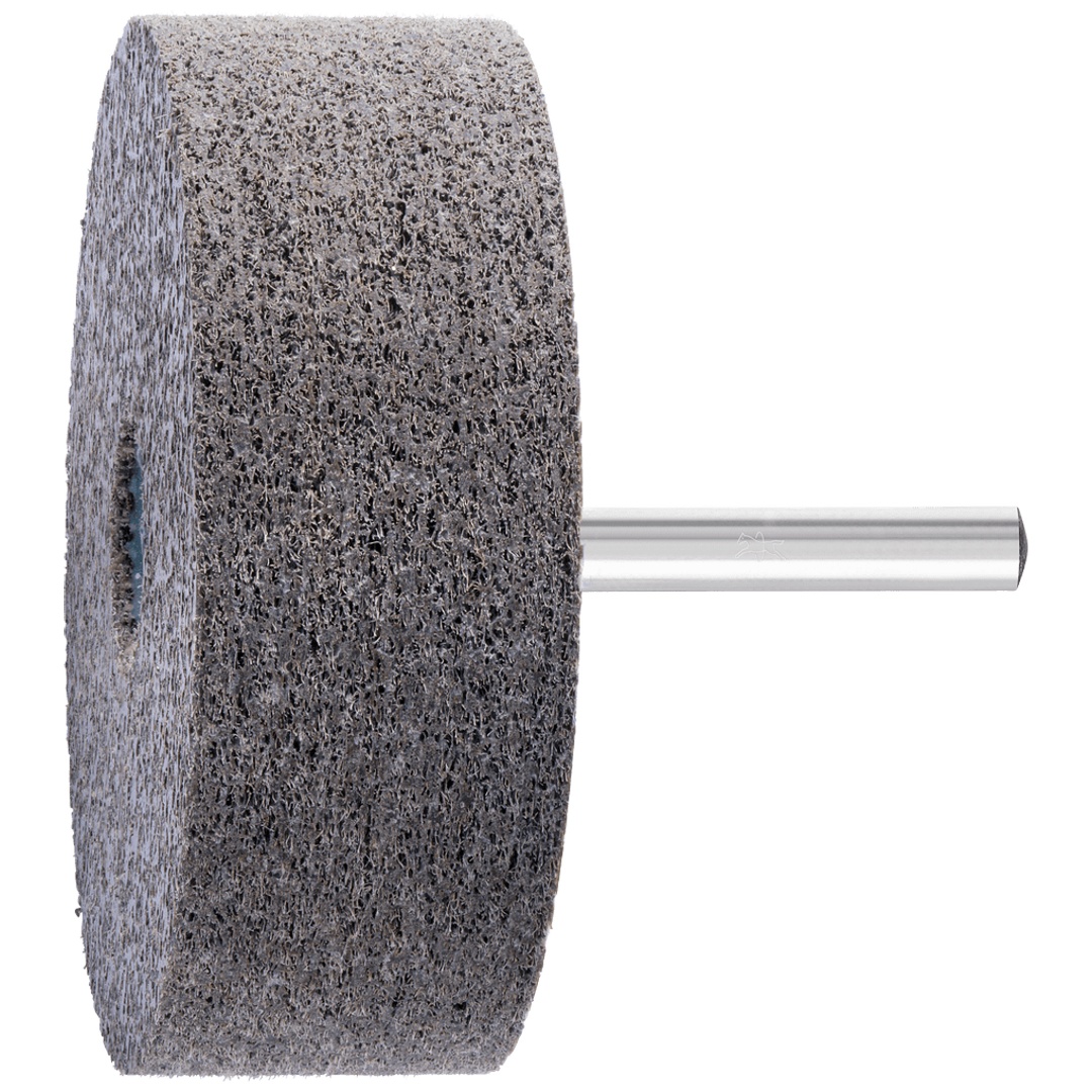 PFERD TOOLS POLINOX verpresster Vlies-Schleifstift Zylinderform PNER Ø 75x25 mm Schaft-Ø 6mm Mittelweich SIC Fein für Finish