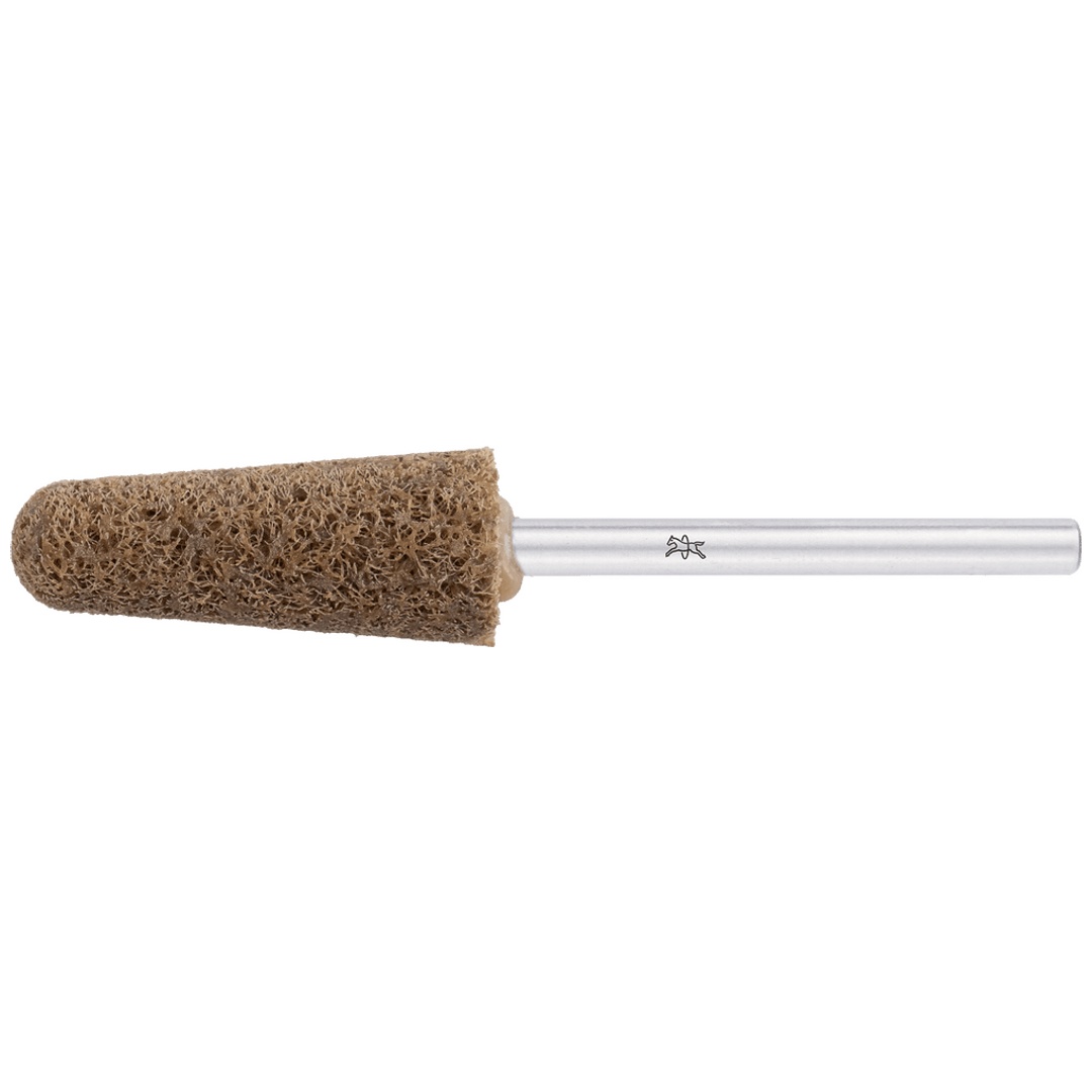 PFERD TOOLS POLINOX verpresster Vlies-Schleifstift Kegelform PNER Ø 10x25 mm Schaft-Ø 3mm Mittelhart A Fein für Finish