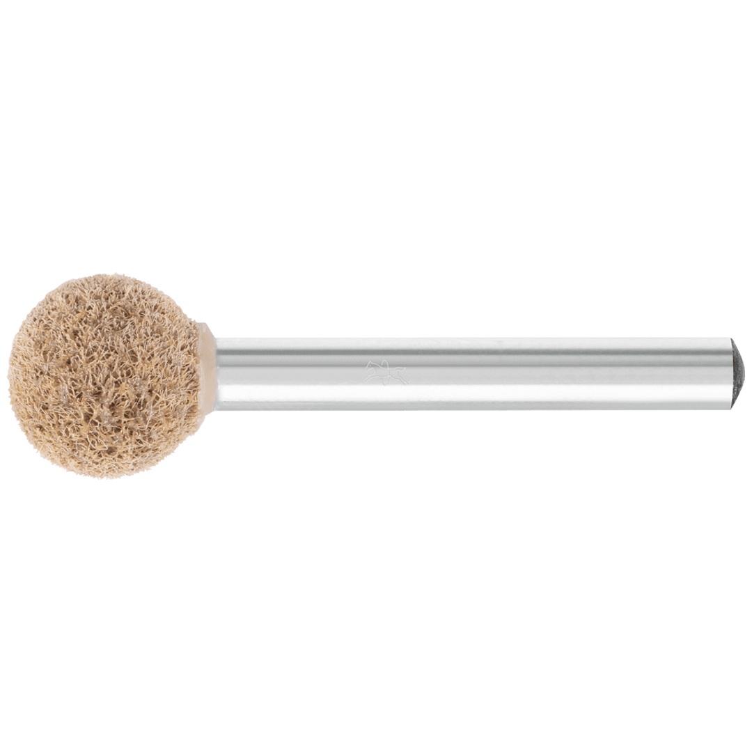 PFERD TOOLS POLINOX verpresster Vlies-Schleifstift Kugelform PNER Ø 15 mm Schaft-Ø 6mm Mittelweich A Fein für Finish