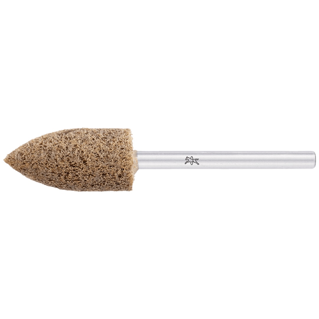 PFERD TOOLS POLINOX verpresster Vlies-Schleifstift Spitzkegelform PNER Ø 10x20 mm Schaft-Ø 3mm Mittelhart A Fein für Finish