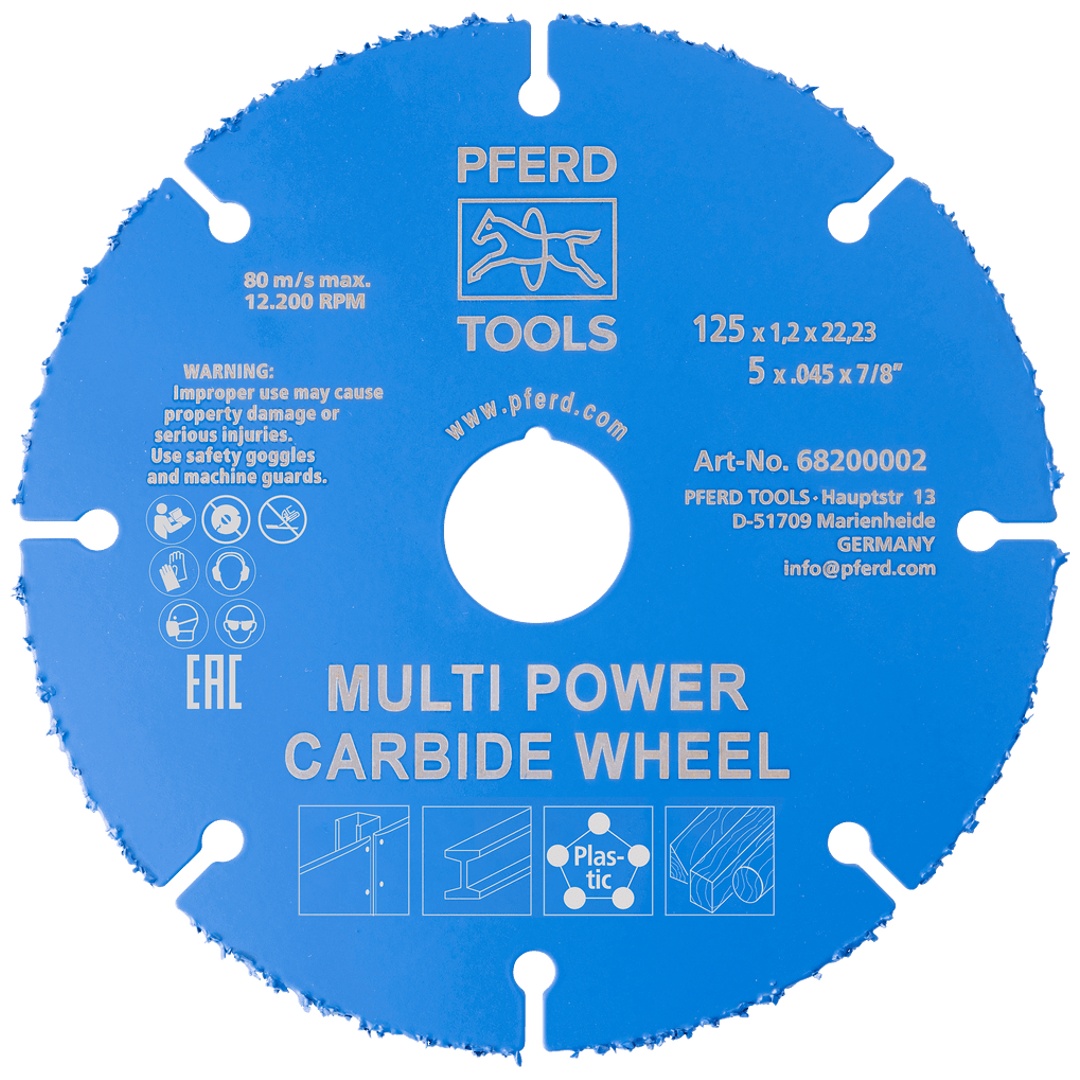 PFERD TOOLS Multi Power Carbide Trennscheibe DS 125x1,2x22,23 mm zum Trennen verschiedenster Materialien
