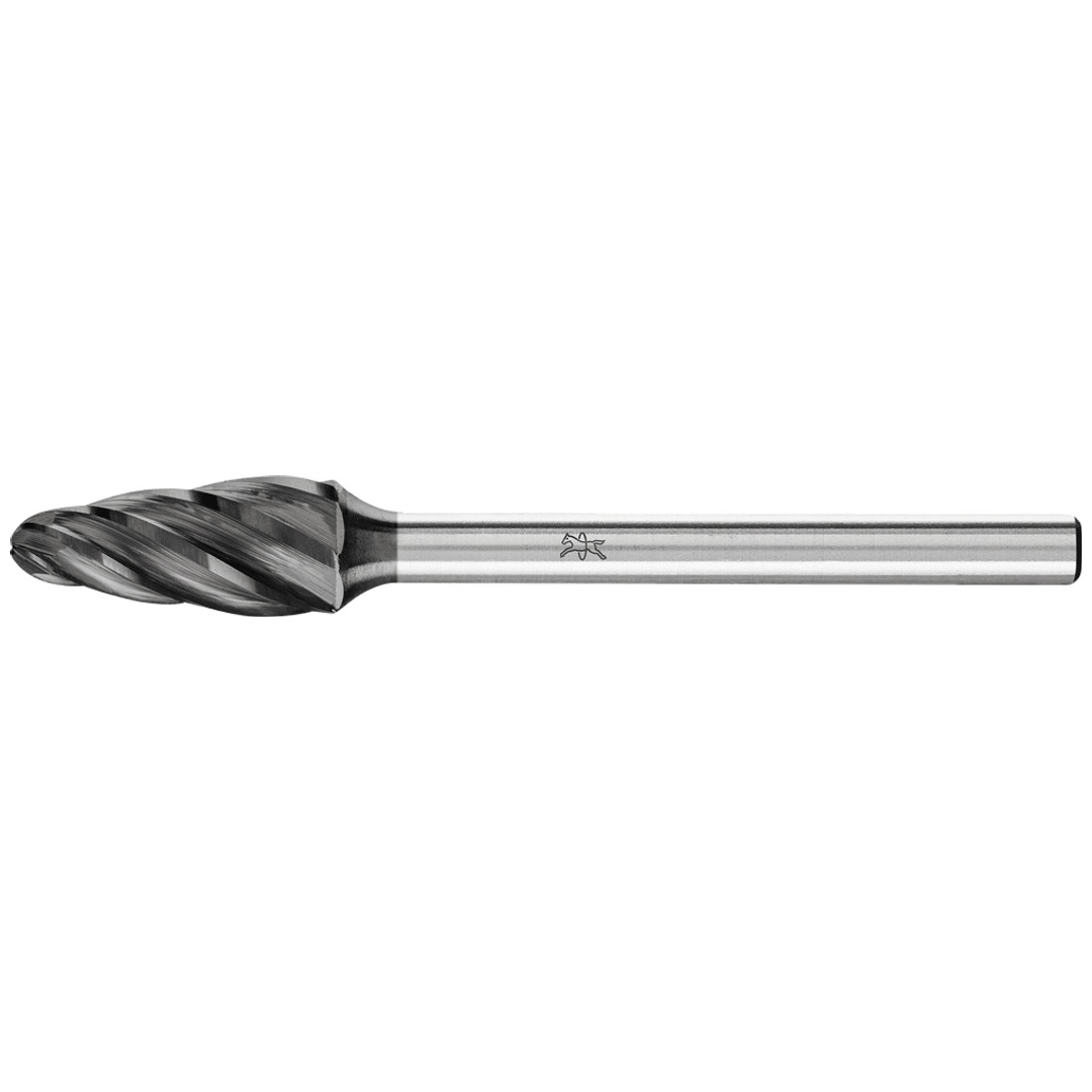 PFERD TOOLS Hartmetall Hochleistungsfrässtift ALU Rundbogen RBF Ø 06x13mm Schaft-Ø 3mm HICOAT beschichtet für Alu/NE Metalle