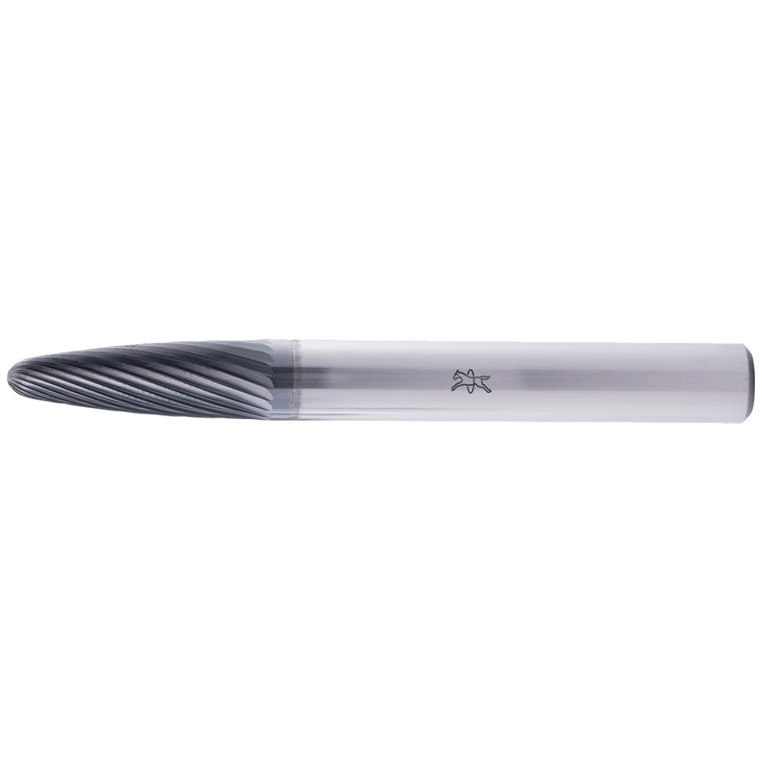 PFERD TOOLS Hartmetall Hochleistungsfrässtift Rundbogen RBF Ø 06x18mm Schaft-Ø 6mm Z5 HICOAT beschichtet universal fein