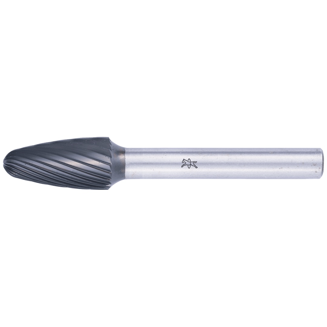PFERD TOOLS Hartmetall Hochleistungsfrässtift Rundbogen RBF Ø 10x20mm Schaft-Ø 6mm Z3 HICOAT beschichtet universal mittel