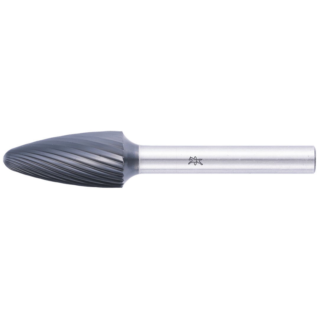 PFERD TOOLS Hartmetall Hochleistungsfrässtift Rundbogen RBF Ø 12x25mm Schaft-Ø 6mm Z3 HICOAT beschichtet universal mittel