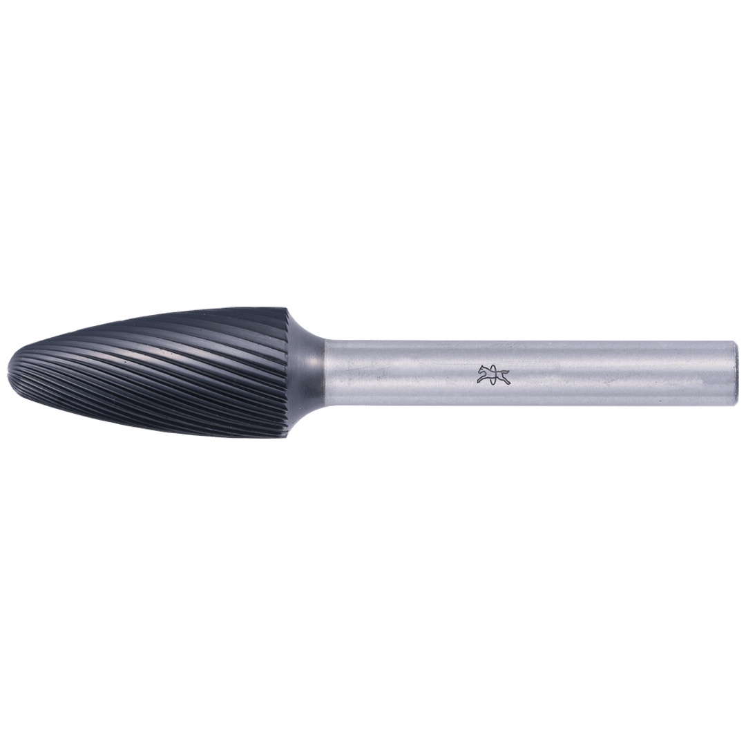 PFERD TOOLS Hartmetall Hochleistungsfrässtift Rundbogen RBF Ø 12x25mm Schaft-Ø 6mm Z5 HICOAT beschichtet universal fein