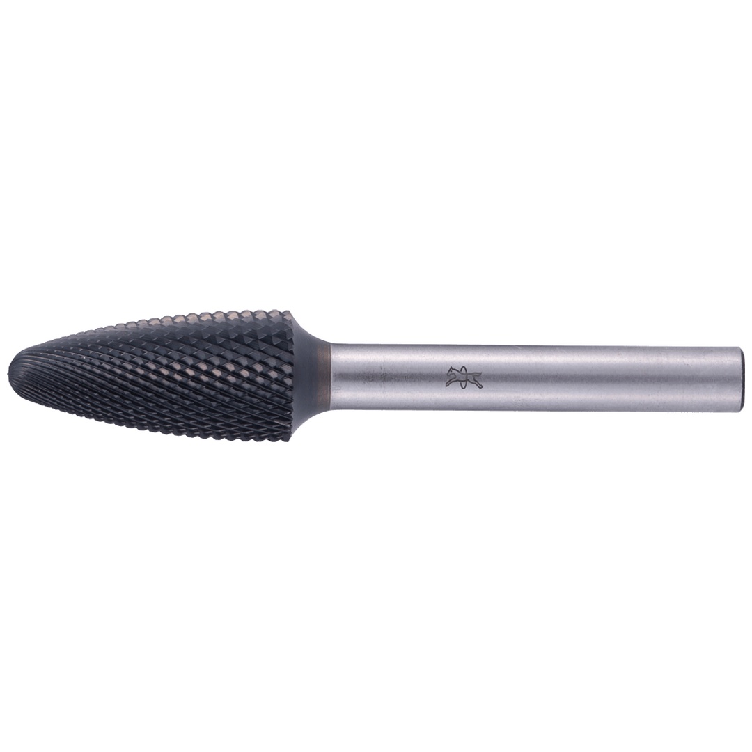 PFERD TOOLS Hartmetall Hochleistungsfrässtift MICRO Rundbogen RBF Ø 12x25mm Schaft-Ø 6mm HICOAT beschichtet für die Feinbearbeitung
