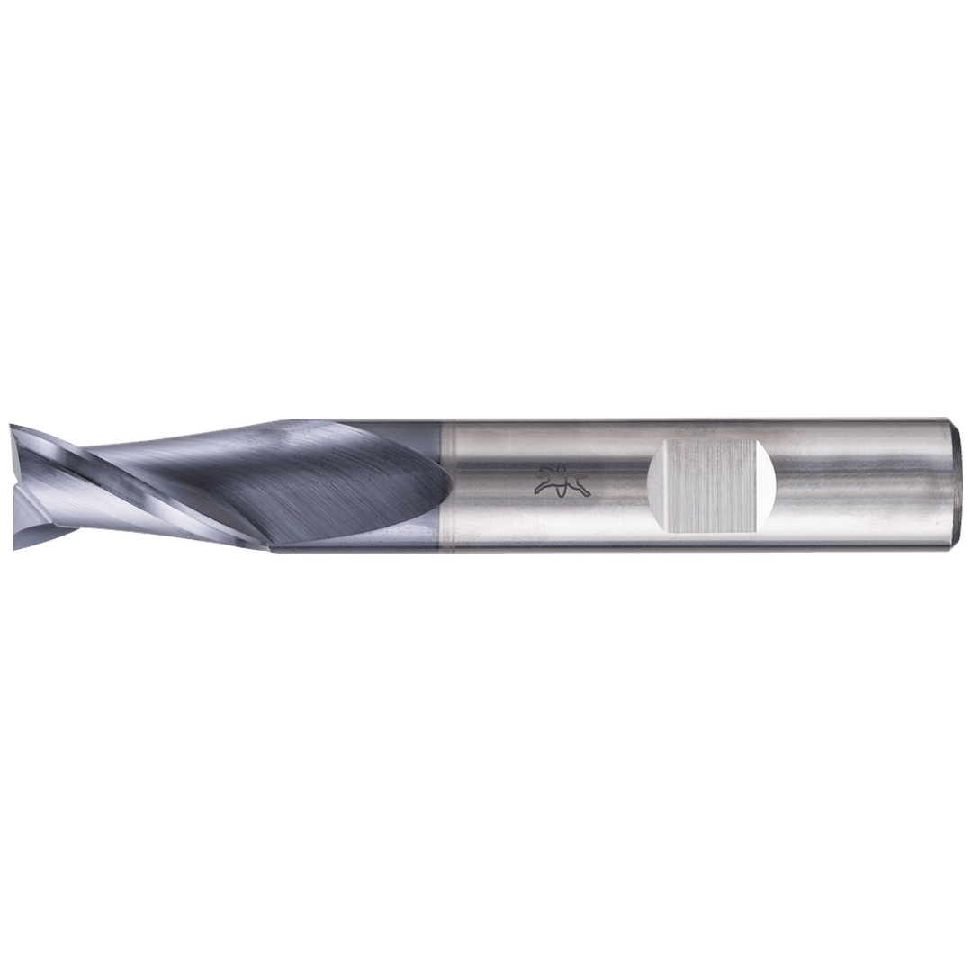PFERD TOOLS Robotics VHM-Fräser Ø12mm, 2 Schneiden, 2xD, Radius 0,4mm, DLC-beschichtet, Schaft HA, Performance Aluminium
