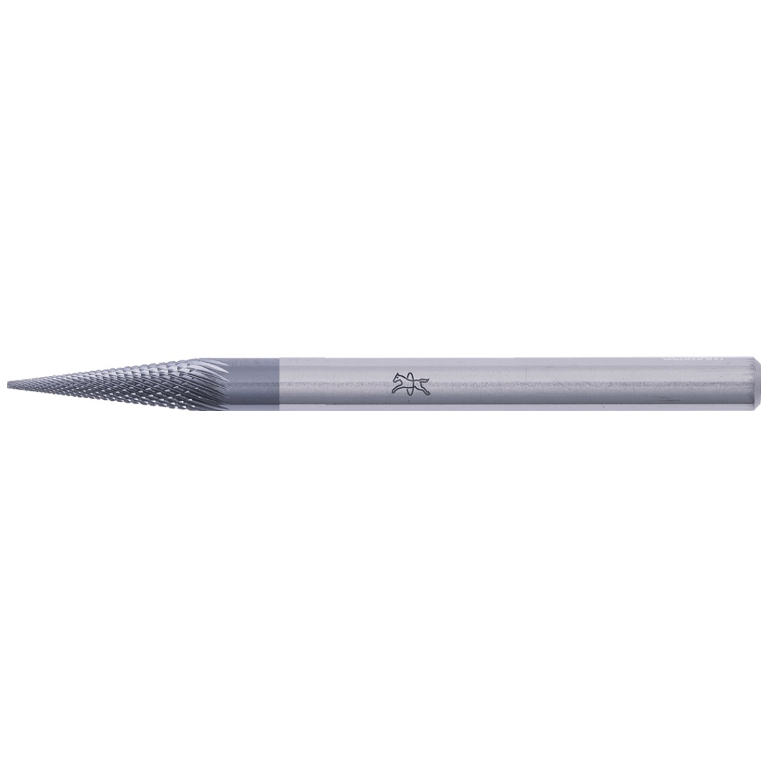 PFERD TOOLS Hartmetall Hochleistungsfrässtift MICRO Spitzkegel SKM Ø 03x11mm Schaft-Ø 3mm HICOAT beschichtet für die Feinbearbeitung