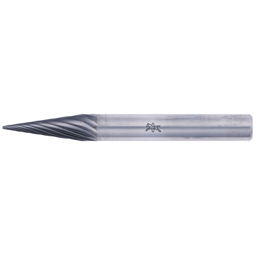 PFERD TOOLS Hartmetall Hochleistungsfrässtift Spitzkegel SKM Ø 06x18mm Schaft-Ø 6mm Z3 HICOAT beschichtet universal mittel