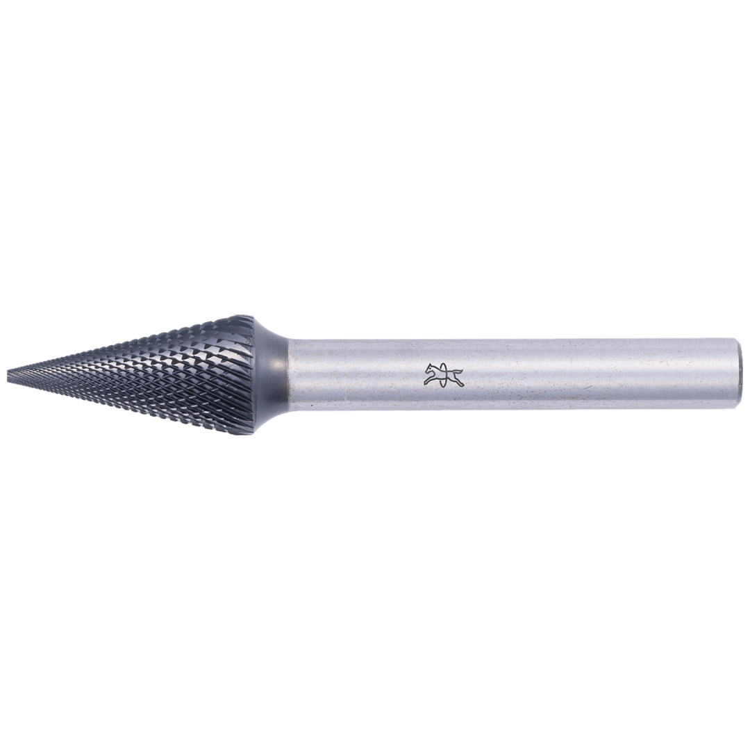 PFERD TOOLS Hartmetall Hochleistungsfrässtift MICRO Spitzkegel SKM Ø 10x20mm Schaft-Ø 6mm HICOAT beschichtet für die Feinbearbeitung