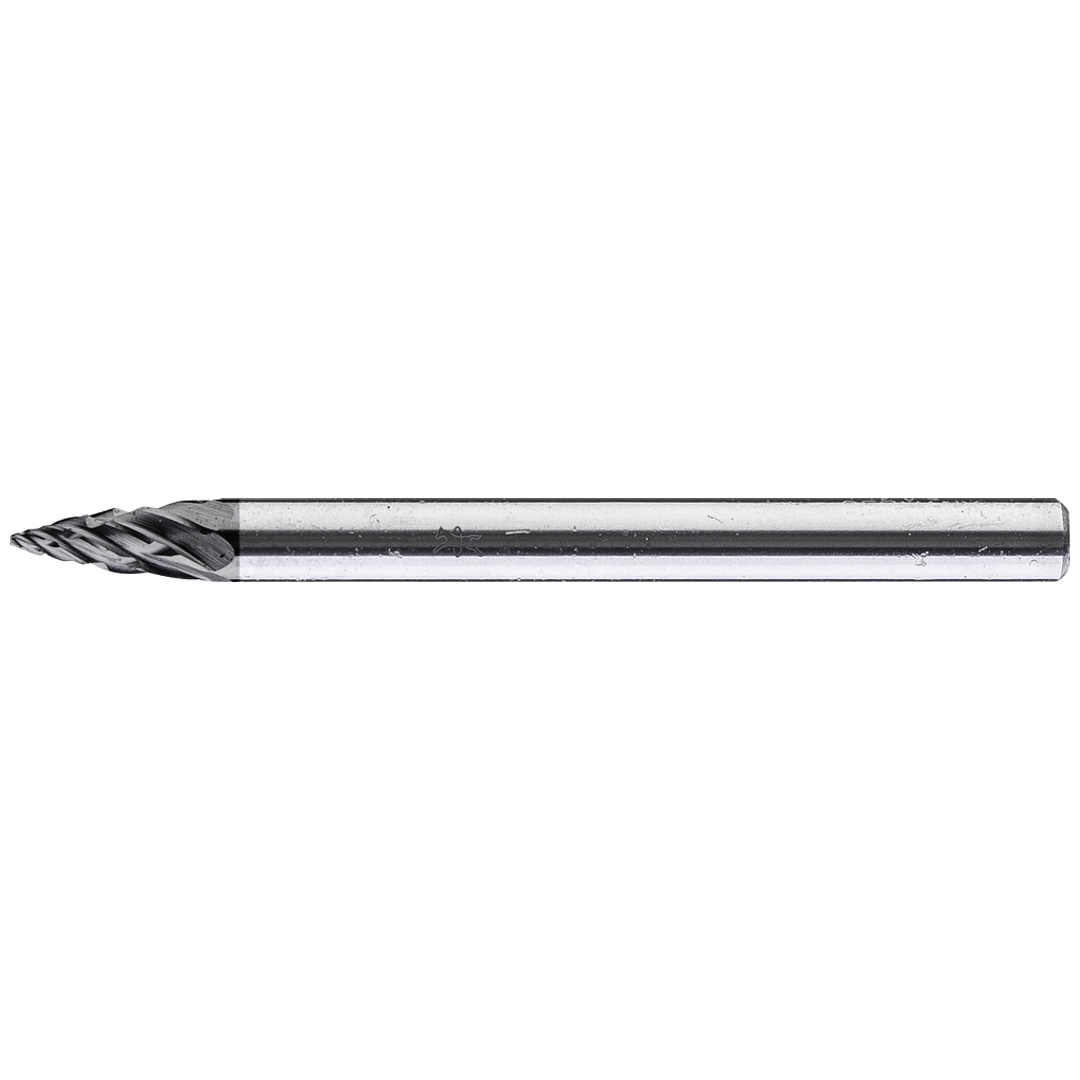 PFERD TOOLS Hartmetall Hochleistungsfrässtift ALLROUND Spitzbogen SPG Ø 03x07mm Schaft-Ø 3mm HICOAT beschichtet für Stahl