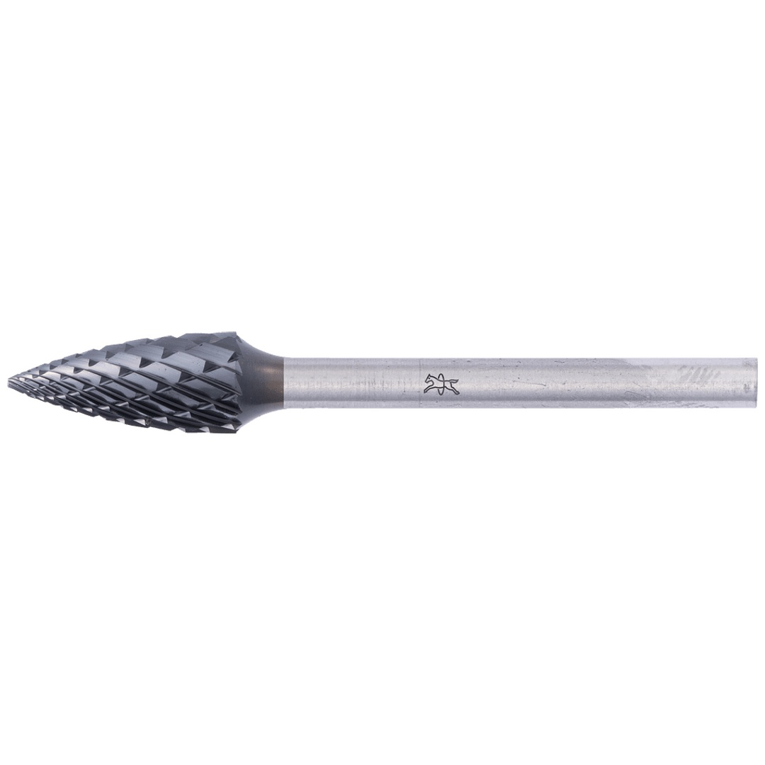 PFERD TOOLS Hartmetall Hochleistungsfrässtift Spitzbogen SPG Ø 06x13mm Schaft-Ø 3mm Z3P HICOAT beschichtet universal mittel kreuzverzahnt