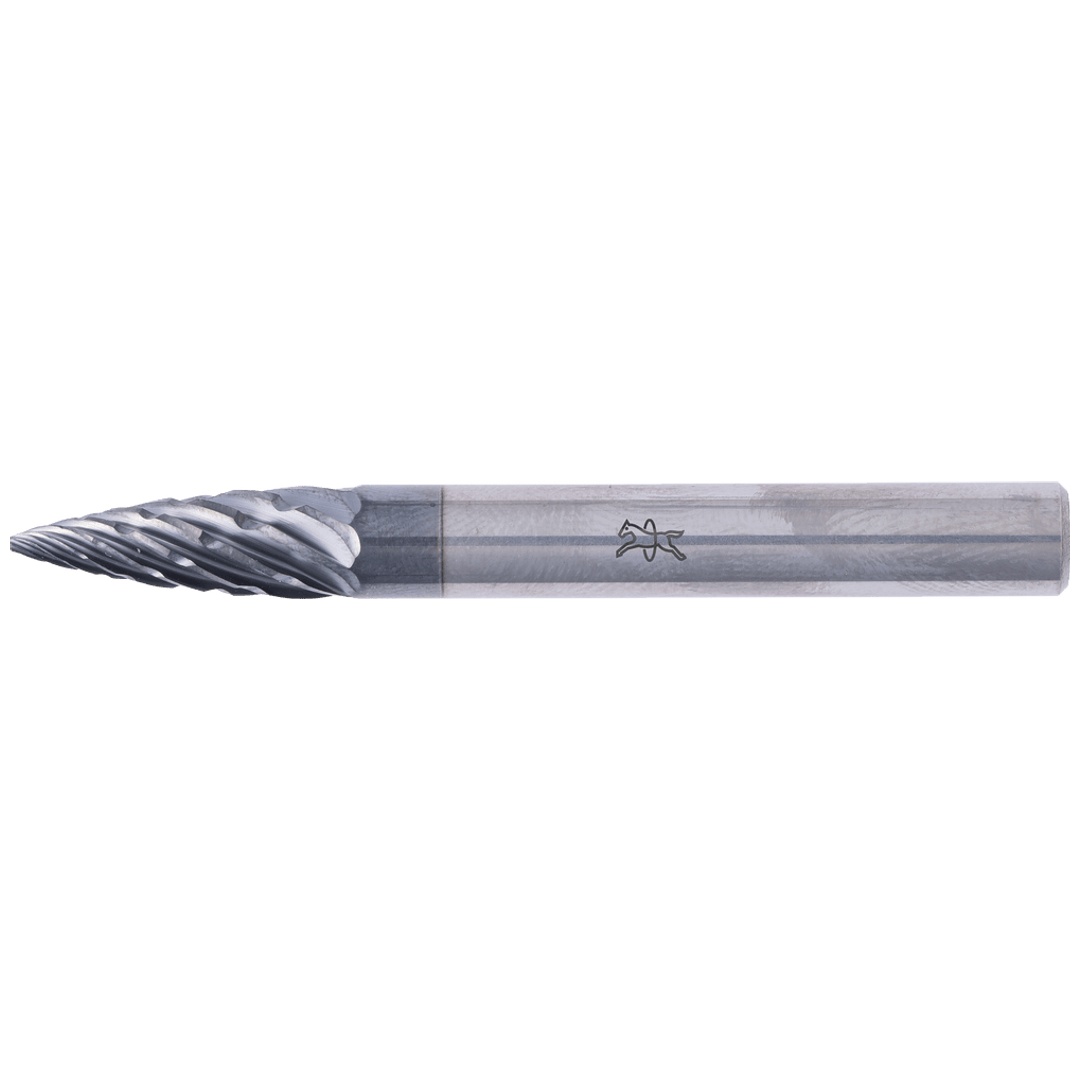 PFERD TOOLS Hartmetall Hochleistungsfrässtift ALLROUND Spitzbogen SPG Ø 06x18mm Schaft-Ø 6mm HICOAT beschichtet für Stahl