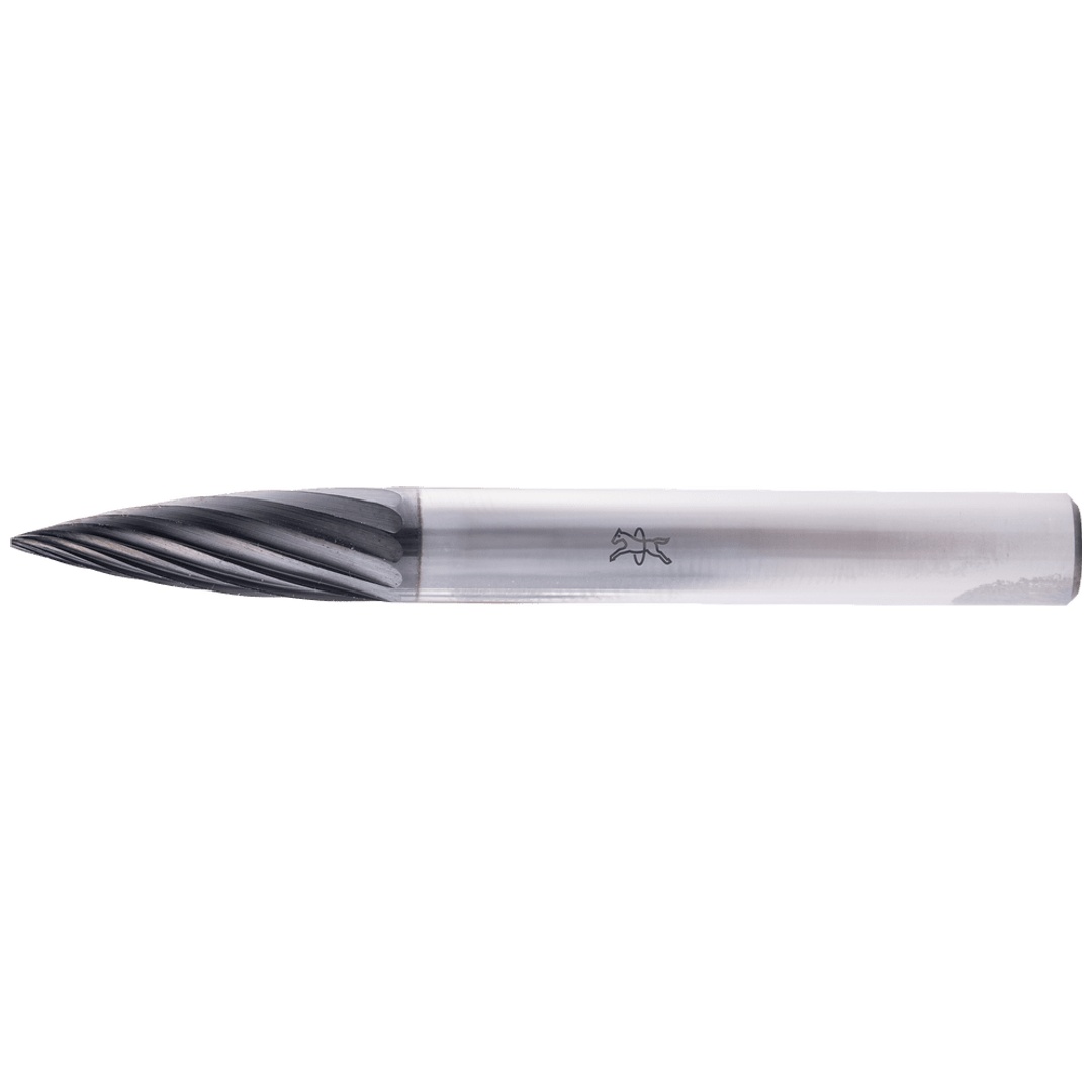PFERD TOOLS Hartmetall Hochleistungsfrässtift Spitzbogen SPG Ø 06x18mm Schaft-Ø 6mm Z3 HICOAT beschichtet universal mittel