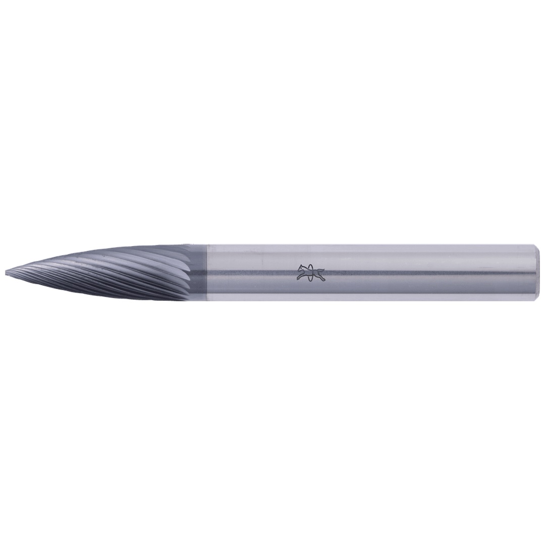 PFERD TOOLS Hartmetall Hochleistungsfrässtift Spitzbogen SPG Ø 06x18mm Schaft-Ø 6mm Z5 HICOAT beschichtet universal fein