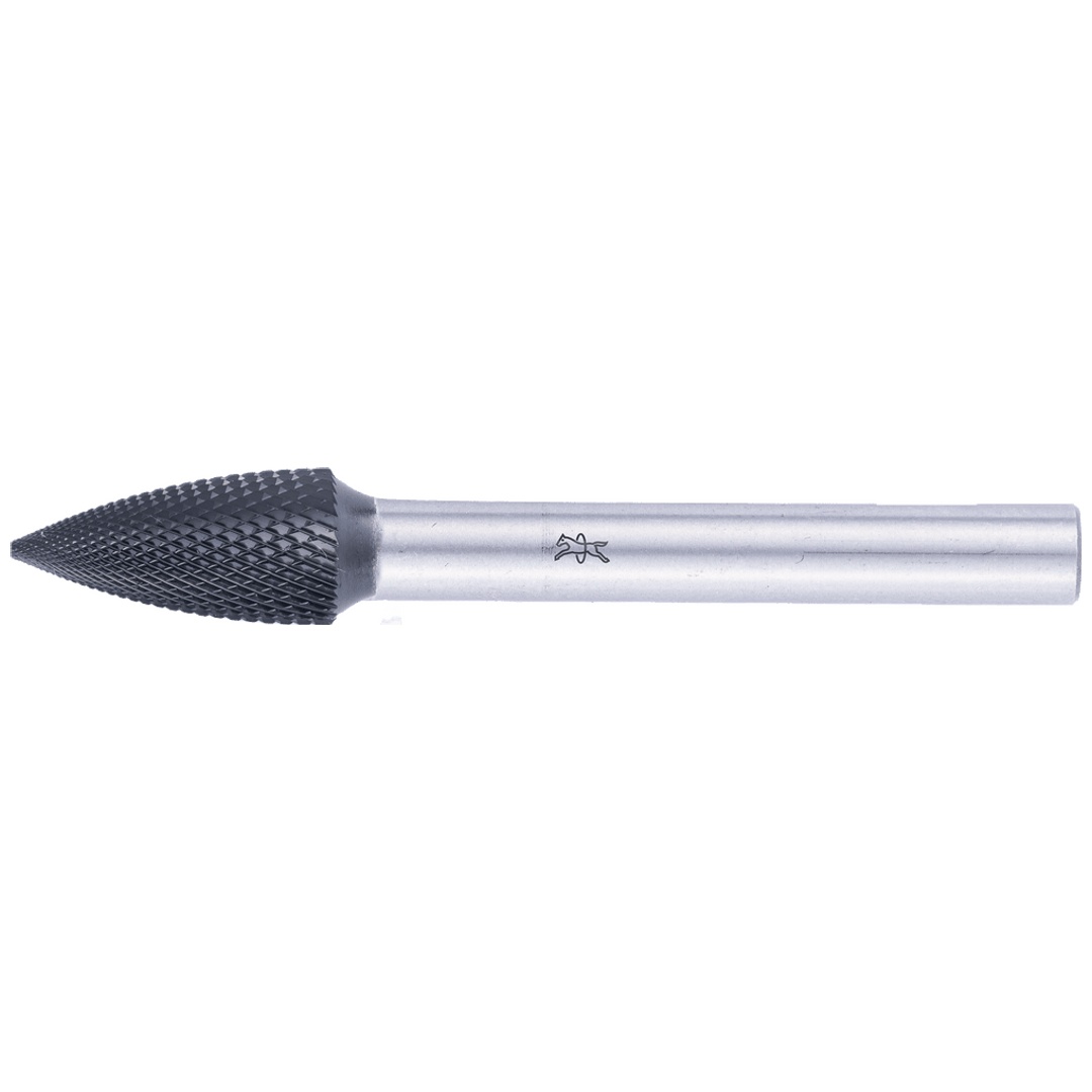 PFERD TOOLS Hartmetall Hochleistungsfrässtift MICRO Spitzbogen SPG Ø 10x20mm Schaft-Ø 6mm HICOAT beschichtet für die Feinbearbeitung