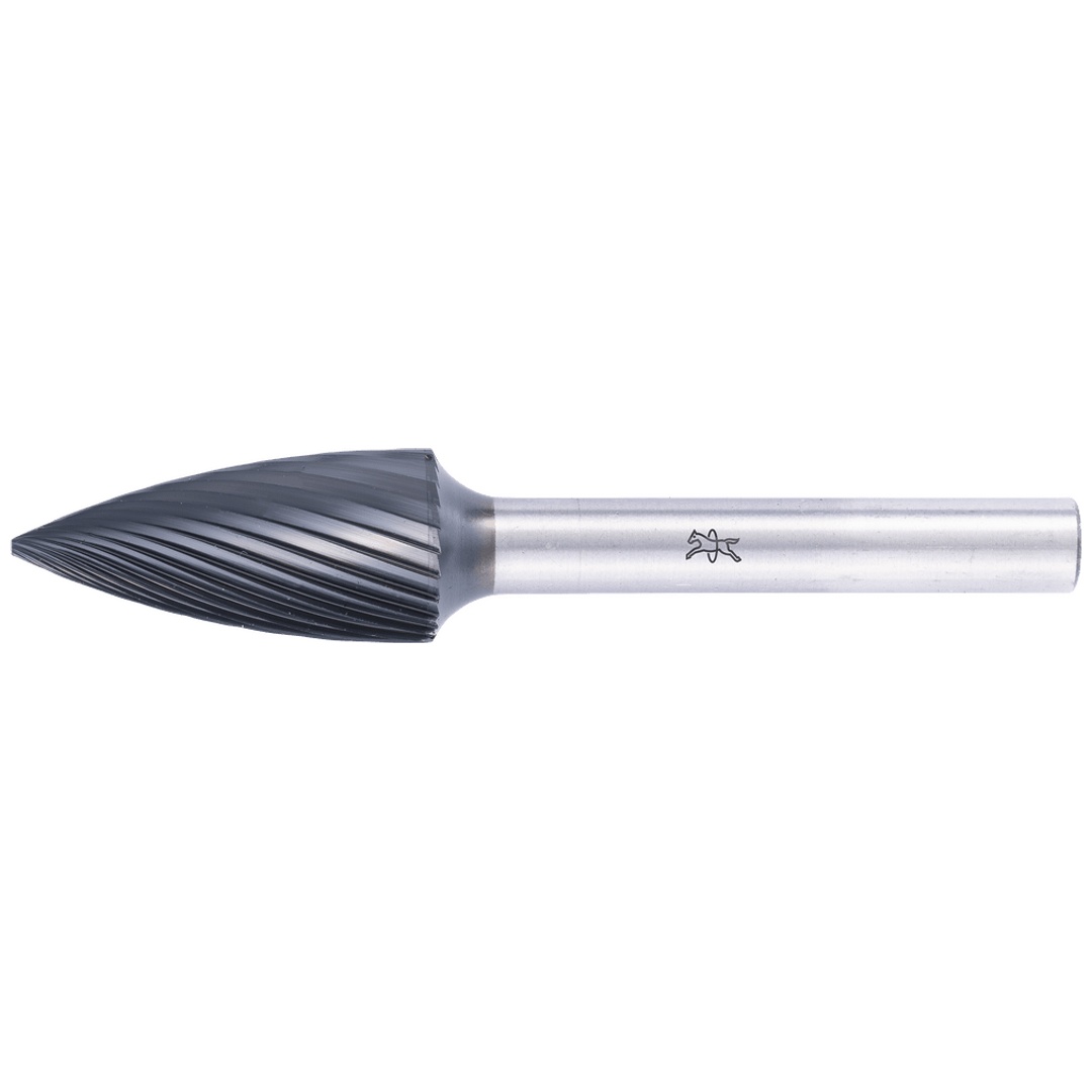 PFERD TOOLS Hartmetall Hochleistungsfrässtift Spitzbogen SPG Ø 12x25mm Schaft-Ø 6mm Z3 HICOAT beschichtet universal mittel