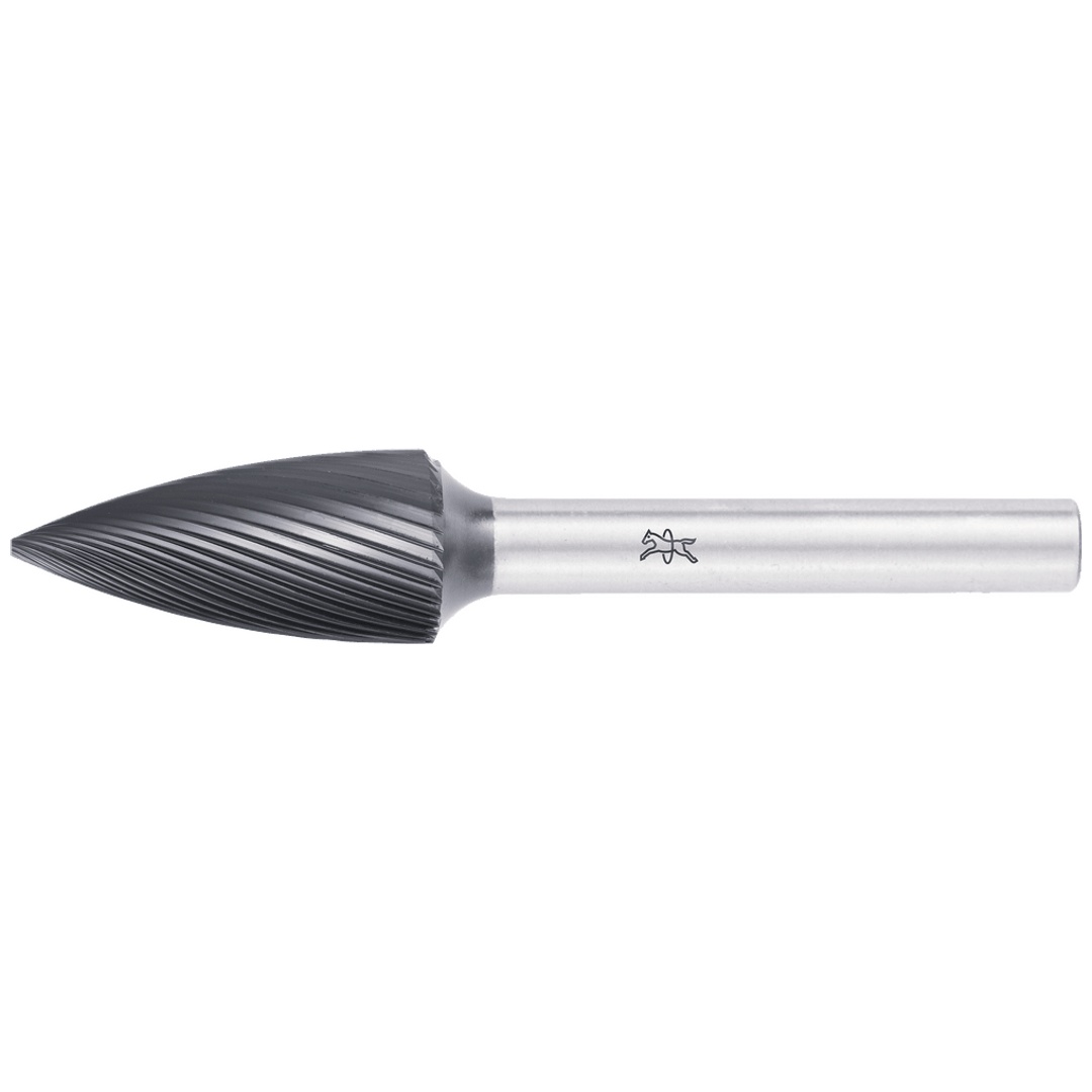 PFERD TOOLS Hartmetall Hochleistungsfrässtift Spitzbogen SPG Ø 12x25mm Schaft-Ø 6mm Z5 HICOAT beschichtet universal fein