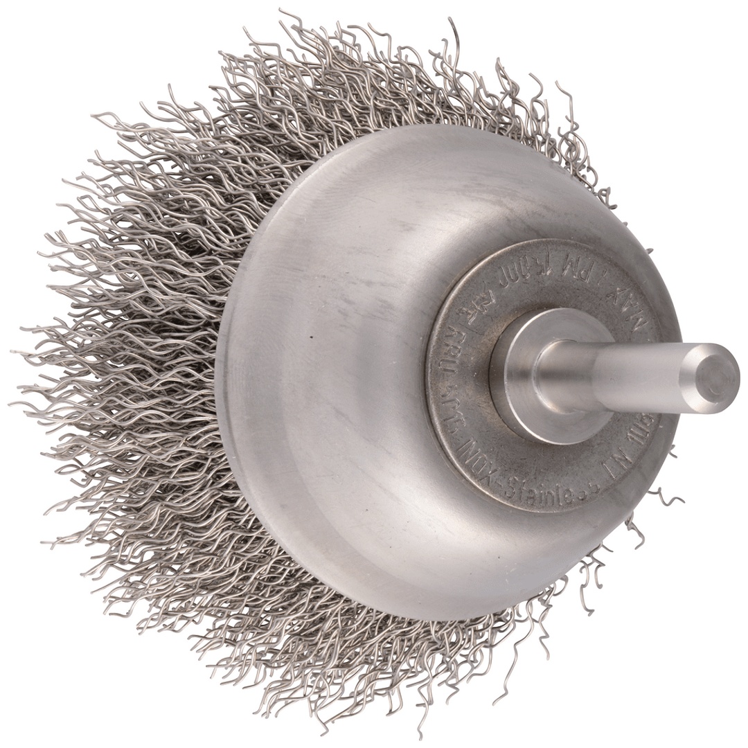 PFERD TOOLS INOX-TOTAL Topfbürste ungezopft RBUIT Ø50 mm Schaft-Ø6 mm Edelstahl-Draht-Ø0,30 mm