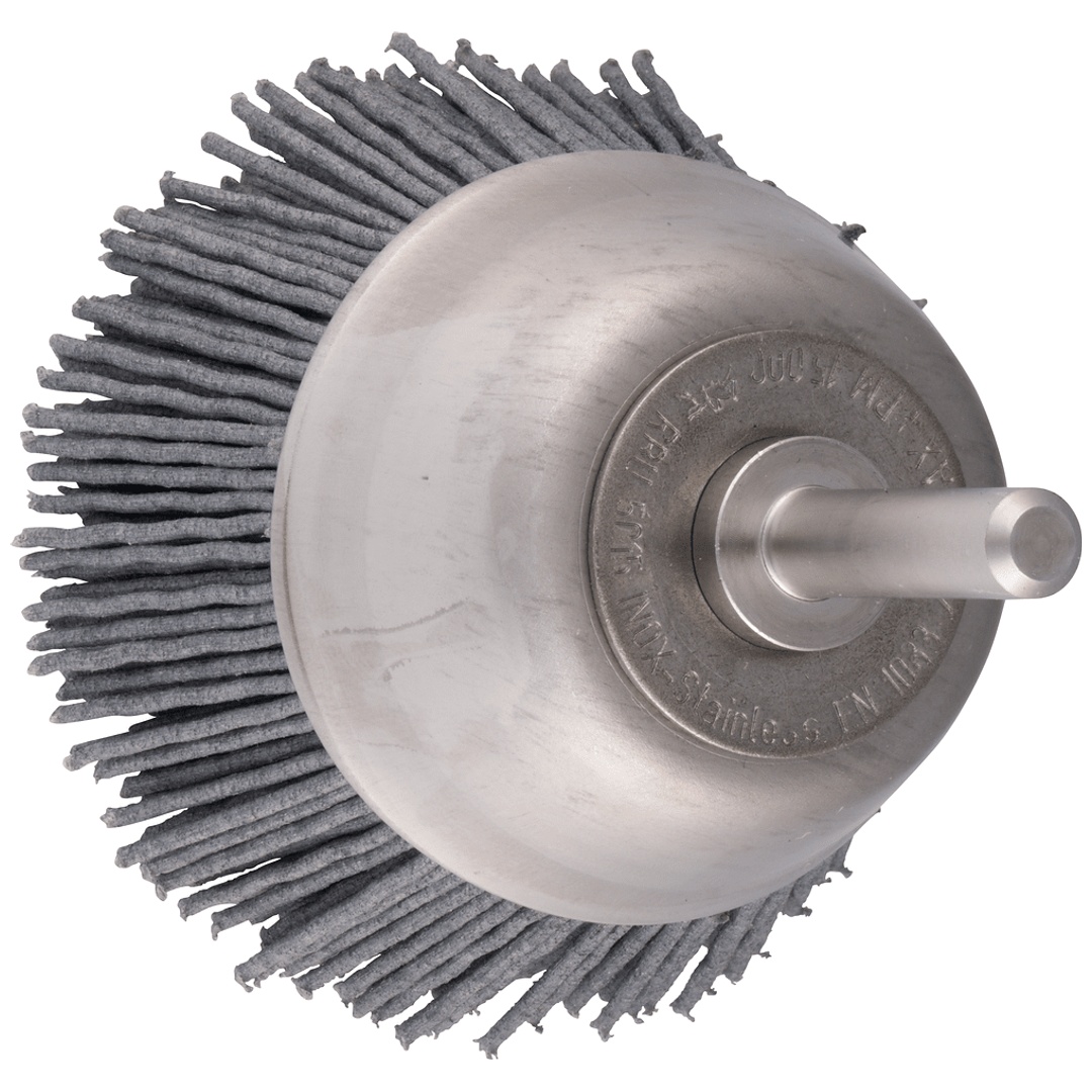 PFERD TOOLS INOX-TOTAL Topfbürste ungezopft RBUIT Ø50 mm Schaft-Ø6 mm SiC-Filament-Ø0,90 mm Korn 180